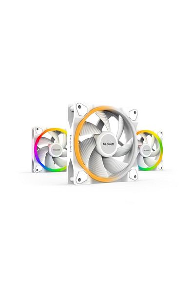 Be Quiet! Set 3 ventilatoare be quiet! LIGHT WINGS WHITE, 120mm, PWM, ARGB (Alb)
