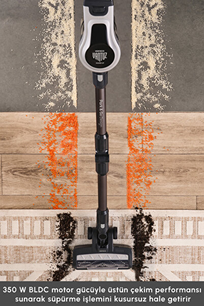 Karaca Vantuz Power Up Max Dik Süpürge Silver 350 W