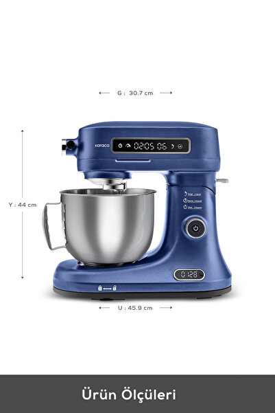 Karaca Pro Artisan Zaman Ayarlı Tartılı Mutfak Şefi Midnight Sapphire 1600W 5 Litre