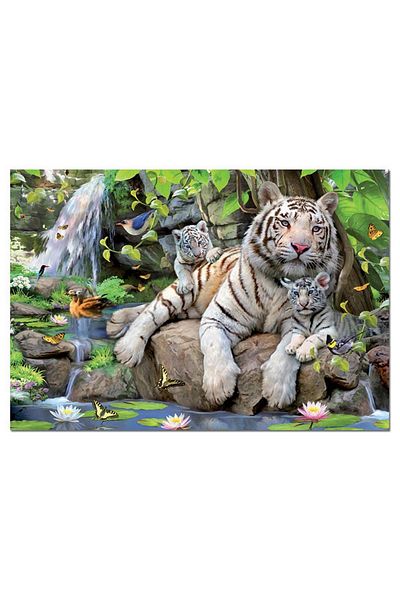 EDUCA Puzzle Bengal White Tigers 1000 Piece Puzzle