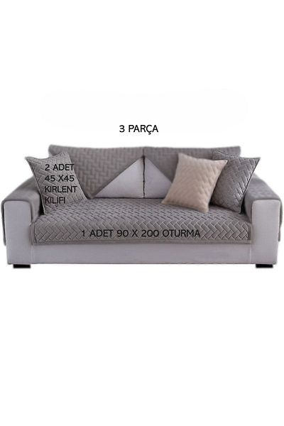 vivamia 3 Pcs 90 X200 Non-Slip Base Quilted 3-Seat Sofa Sofa Bed Sofa Cover