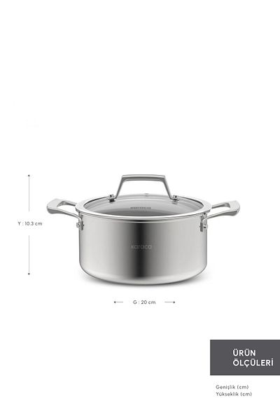 Karaca Plasma Steel 3Ply Cookware 20 cm