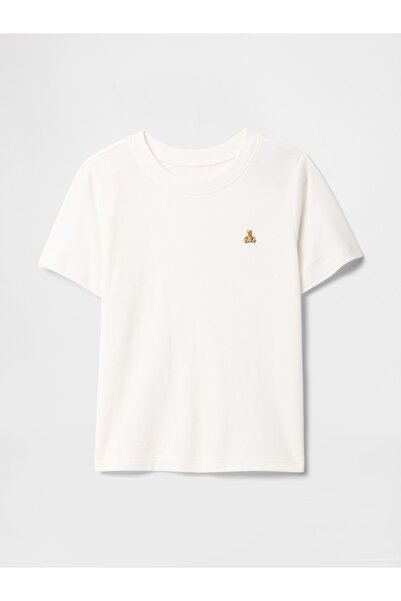 GAP Erkek Bebek Kırık Beyaz Brannan Bear İşlemeli T-Shirt