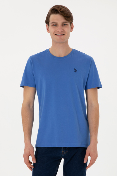 U.S. Polo Assn. Men's Regular Fit Crew Neck Indigo Basic T-Shirt 50298035-Vr028