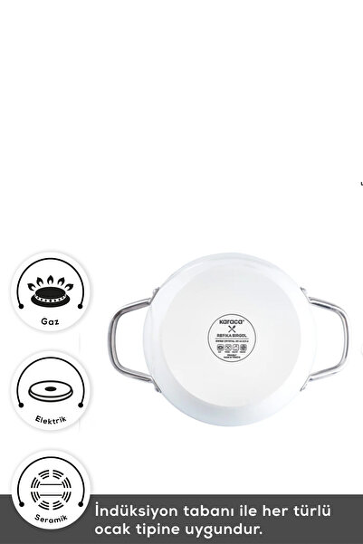 Karaca X Refika Swiss Crystal Metal Handle Sahan 20 cm Creamy