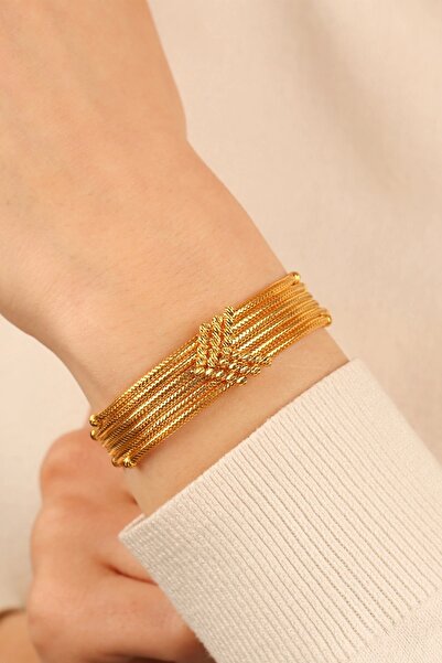 Çgk Çiğdem Gürel Kuyumculuk Kalze Dorikalı Altın Bileklik klzblkk1