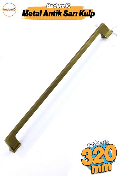 Badem10 Gediz Metal Mâner galben antic 320 mm 32 cm Sertar de mobilier Dulap de bucătărie Dulap Capac Mâner Mâner