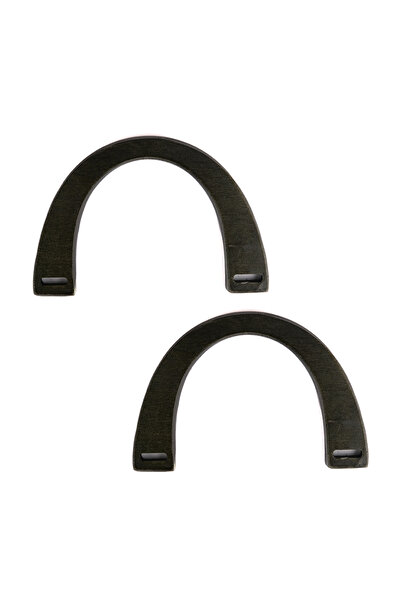 Prestij Boncuk U model drvena Torba ručka 12 x 18 cm kaki