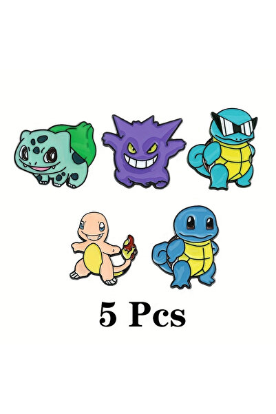 Choice XZ5384 5/6 قطع دبابيس بيكاتشو الكرتونية اللطيفة على شكل بطة سكويرتل قز...