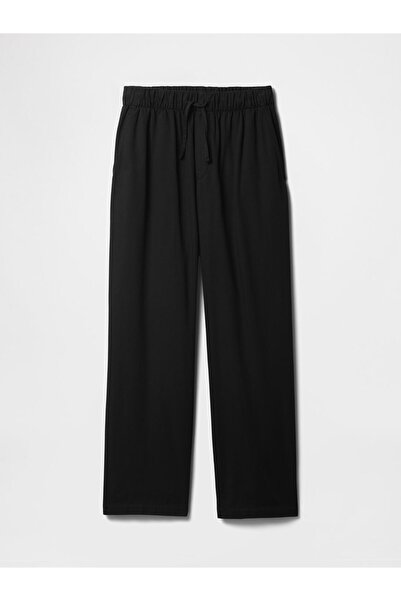 GAP Kadın Siyah Mid Rise Twill Pantolon