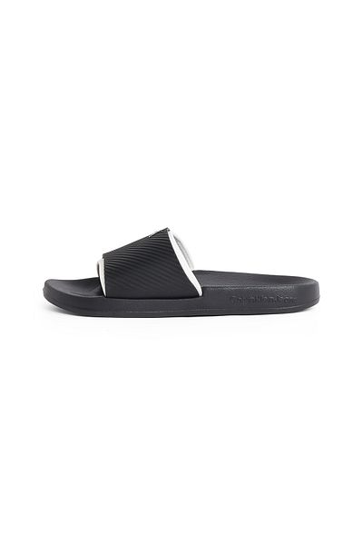 Calvin Klein Men Black/Bright White Rubber Neopren Sliders