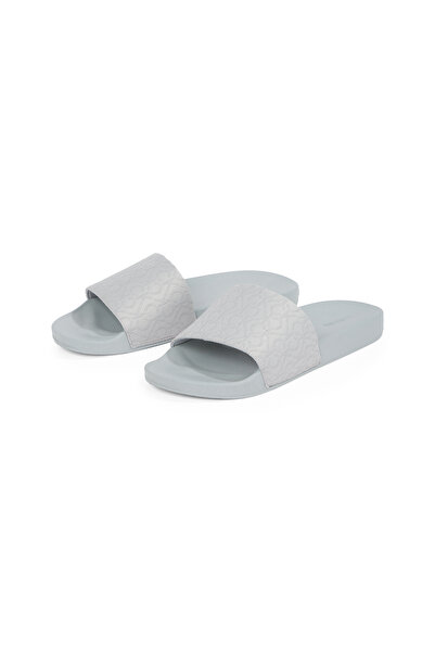 Calvin Klein Women Mirage Gray Pool Jacquard Sliders