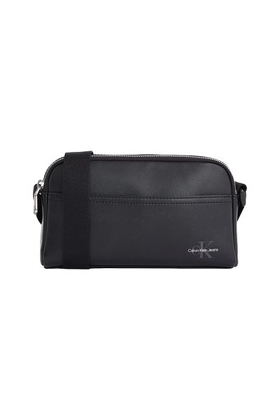 Calvin Klein Black Mono Logo Camera Crossover Bag