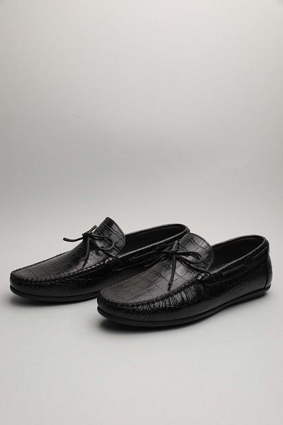 Gondol Loafer personal clasic Black Croco Creek pentru bărbați 42