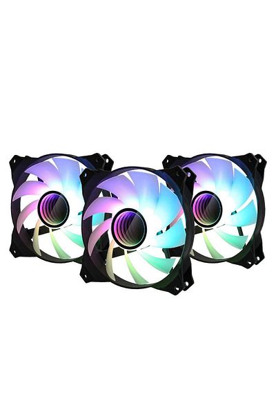 Zalman Set 3 ventilatoare Zalman ZM-IF120A3, 12 cm, 1200rpm (Negru)