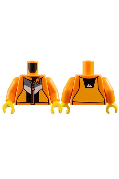 LEGO شخصية صغيرة مخصصة من Orange Sports Mountain Logo Moc