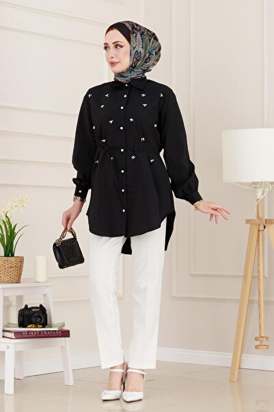 Sevitli Μονακό Πέτο Πέτρινο Τουνίκ-Μαύρο