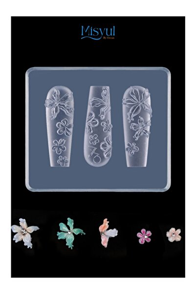 Fontenay Nail Art Desen Kalıbı, Charm Tırnak Süsleme 3D Silikon Kalıp