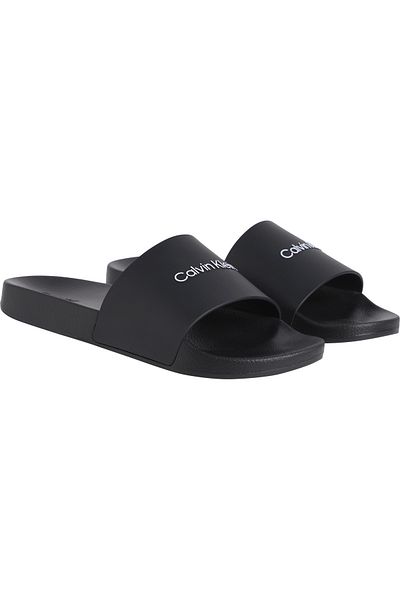 Calvin Klein Men Black Pool Rubber Sliders