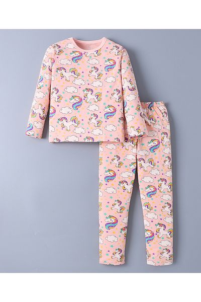 SAPS SAPS Unicorn Printed Pajama Set - Pink