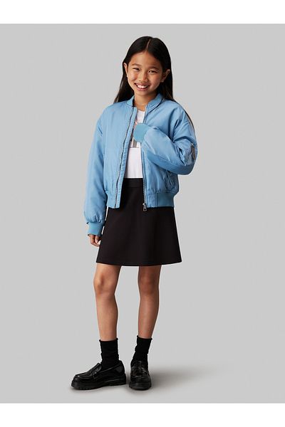 Calvin Klein Calvin Klein Girls Black Flared Punto Milano Skirt