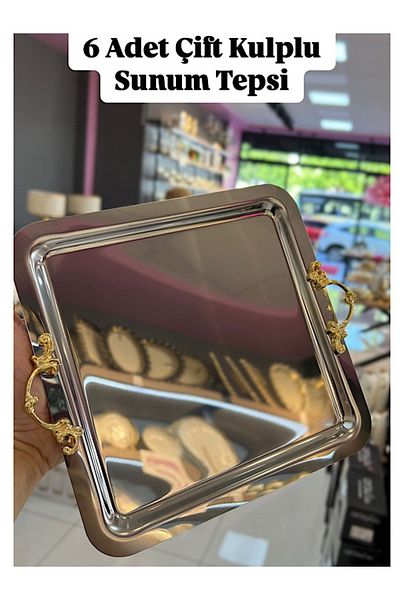 PONCİKPAZAR 6 Double Handle Trays