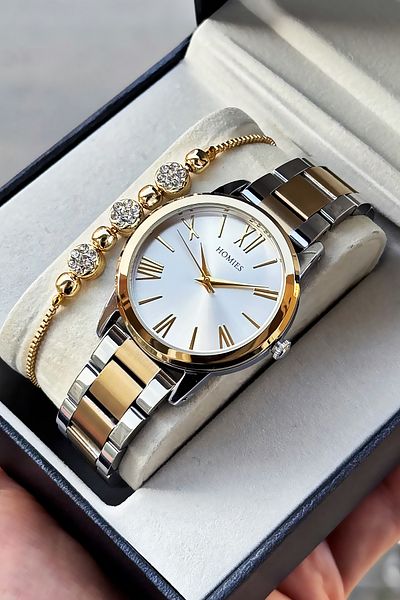 Homies Special Boxed Women Wristwatch Waterproof Gold Silver Color Steel Cord Gift Bracelet Hmby2052C2