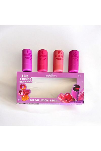 HULIABEAUTY 4-shade gel blush with natural color and great definition