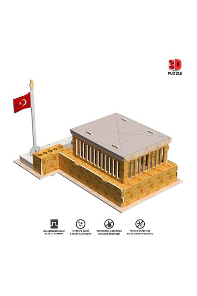 tugceshopping Anıtkabir 3D Educational Puzzle 3D Paper Puzzle Jigsaw Puzzle 27 Pieces