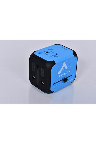 MORANO Multi-use USB travel adapter that can be used in more than 150 countries