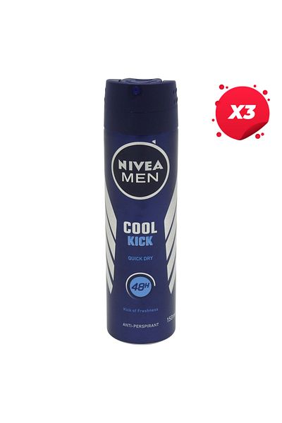 NIVEA X3 - NIVEA ANTIPERSPIRANT DEO 150ML MEN COOL KICK