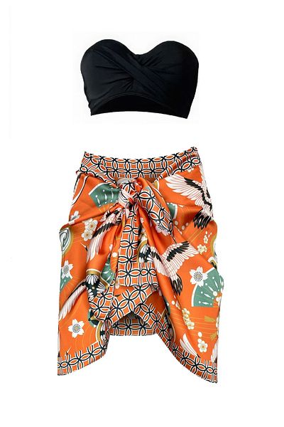 Bolder Mercan Japan Oranj Pareo (Does Not Show through) 50*145 cm