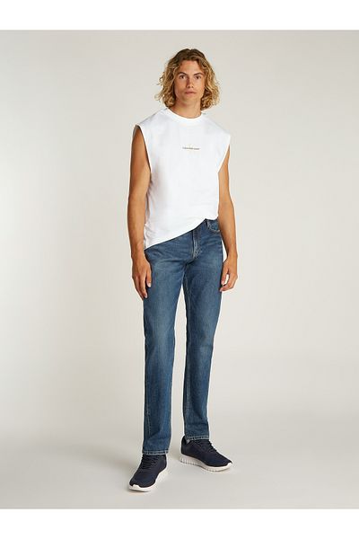 Calvin Klein Calvin Klein Men Bright White Relaxed Monogram Sleeveless Tank Top