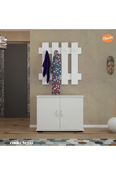 Modilayn Portmanto Takım Ayakkabılık Vestiyer Askılıklı Ayakkabı Dolabı Raflı