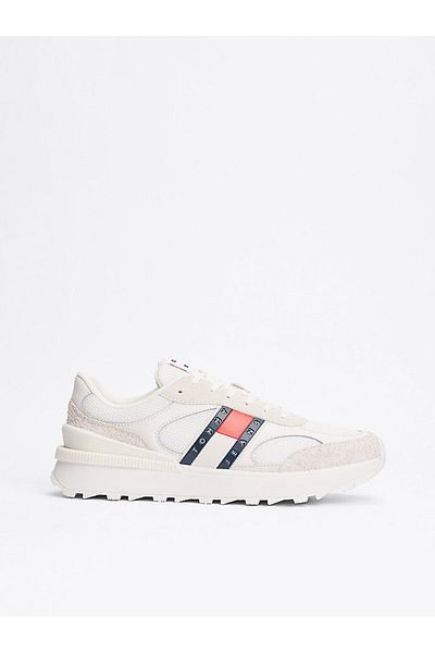 Tommy Hilfiger Ανδρικό λευκό αθλητικό σόλα με κλωστή