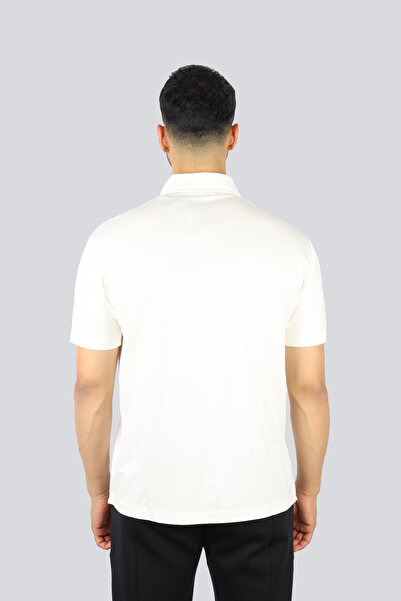 EA7 Tricou cu mânecă scurtă pentru bărbați, cu gât polo, închidere cu nasturi, alb1, cu gât polo 7M000180 AF13530-U0005