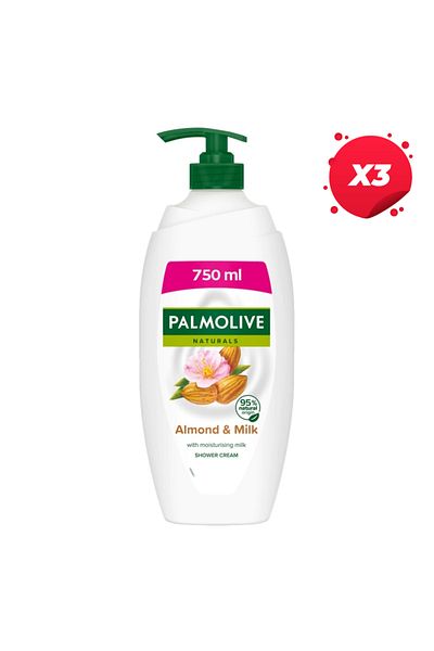 Palmolive X3 - PALMOLIVE SHOWER GEL PUMP 750ML ALMOND MILK