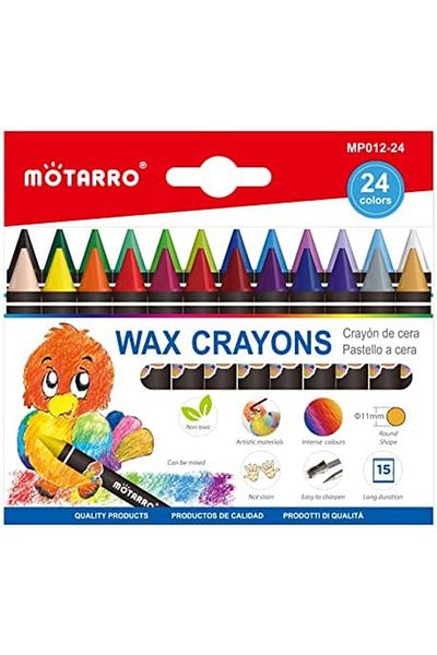 MOTARRO Wax Crayons Classic Colors for Kids, School Crayons, Assorted Colors