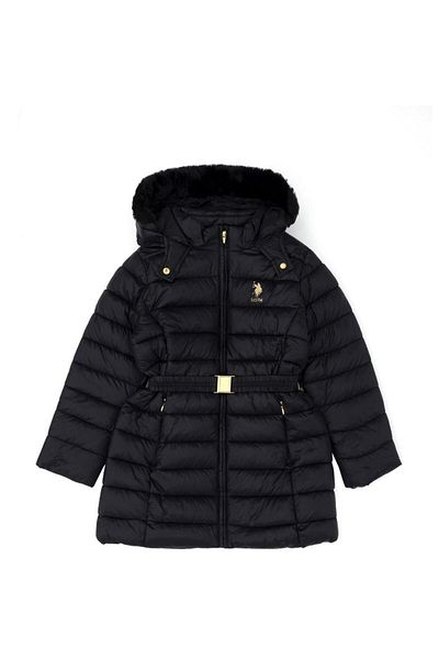 U.S. Polo Assn. Girl's Black Coat