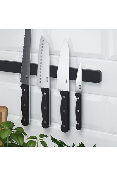 IKEA Hultarp Magnetic Knife Rack Black 38 Cm – Stylish Wall Storage To Protect & Display Knives