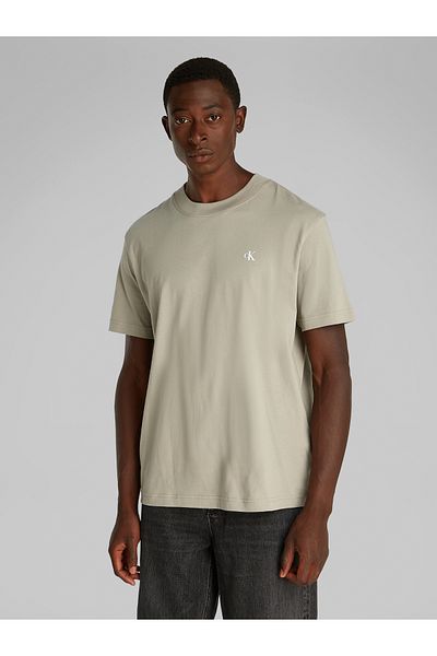 Calvin Klein Men Gray Painted Short Sleeve T-Shirt