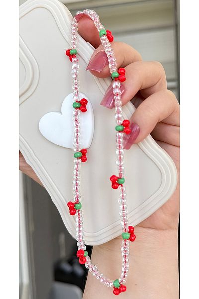 MirazTasarim Kıraç Designed Beaded Phone Charmi and Bag