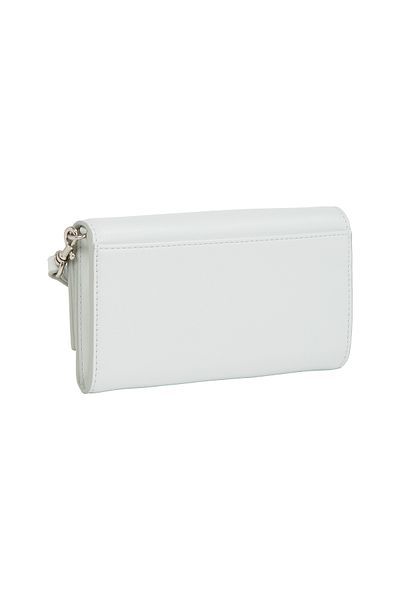 Calvin Klein Women Sky Gray Sculpted Long Fold Wallet