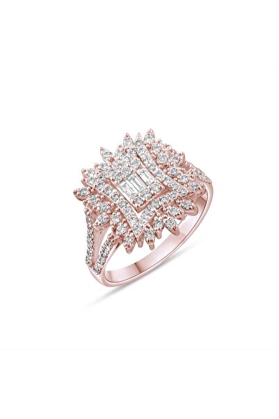 Lial Diamond 0.94 Karat Baget Pırlanta Yüzük, Gerçek Pırlanta, Sertifikalı Mü...