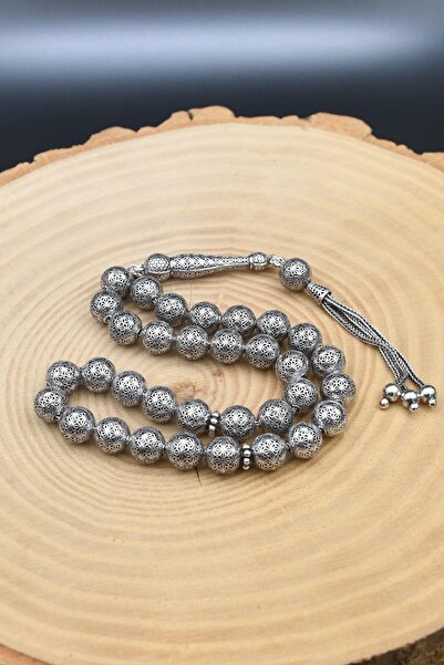 Prestige Men's 925 Sterling Oxidized Rosary Large Size -40 Gr- 901353