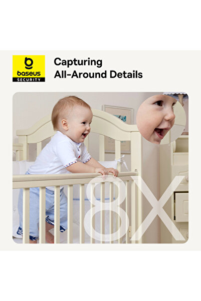 Baseus Security P1 Pro Indoor 3K Wi-Fi Camera with AI Detection, 360 Pan, Night Vision