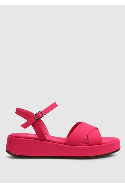 Provoq Sandale de damă fucsia - design plat