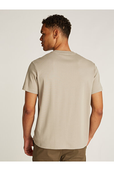 Calvin Klein Calvin Klein Men Khaki Embossed Logo Short Sleeve T-Shirt