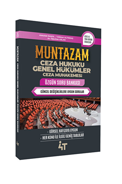 4T Yayınları MUNTAZAM Ceza Hukuku Genel Hükümler Ceza Muhakemesi Soru Bankası