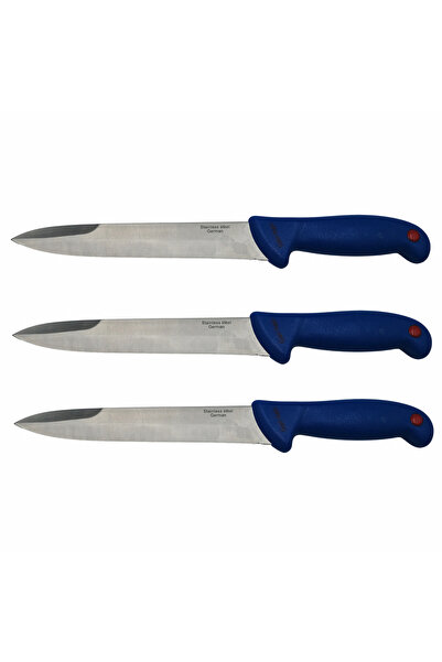 Depox Set de trei lame pentru bucătar IdeallStore, oțel inoxidabil, 32 cm, al...